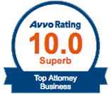 Avvo Rating 10.0 Top Attorney Business